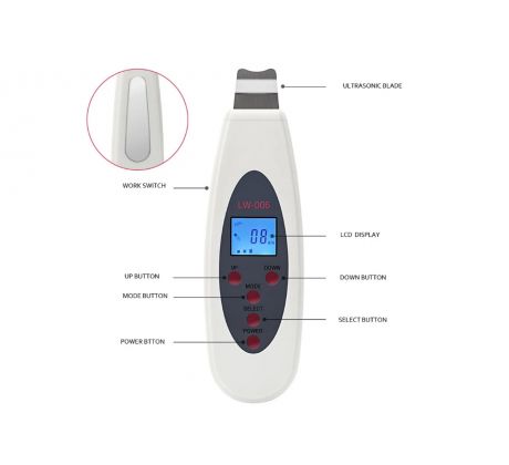 OPTIMUS LW-006 ultrazvuková špachtle - skin scrubber 4v1